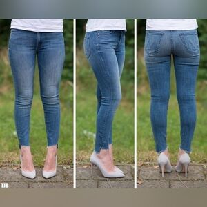 Size 36 Mother Ankle Step Fray Jeans -  Lure Me In